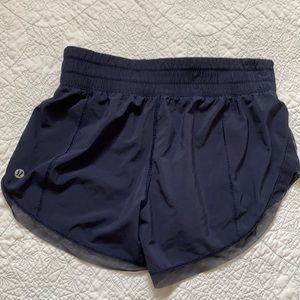 Like new! Lululemon navy shorts size 4